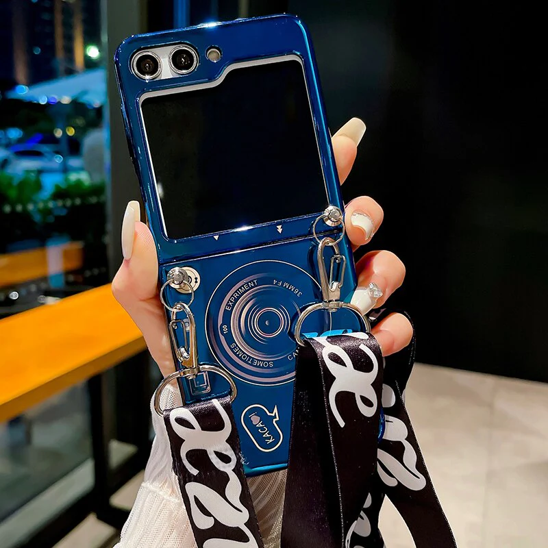 Blu Ray Camera Case With Lanyard For Samsung Galaxy Z Flip 5 - Image 3