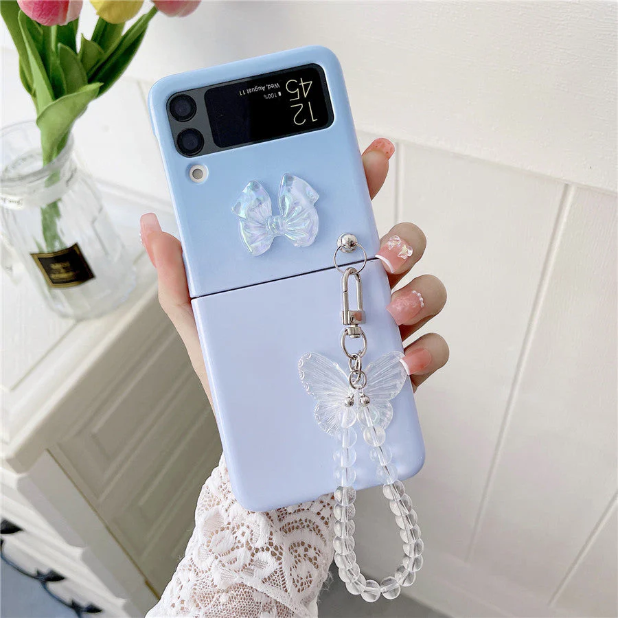 Cute Butterfly Bracelet Case for Samsung Galaxy Z Flip 4 - Image 11