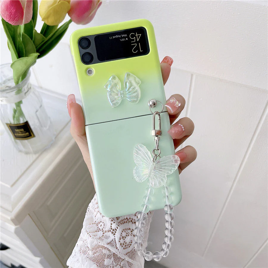 Cute Butterfly Bracelet Case for Samsung Galaxy Z Flip 4 - Image 8