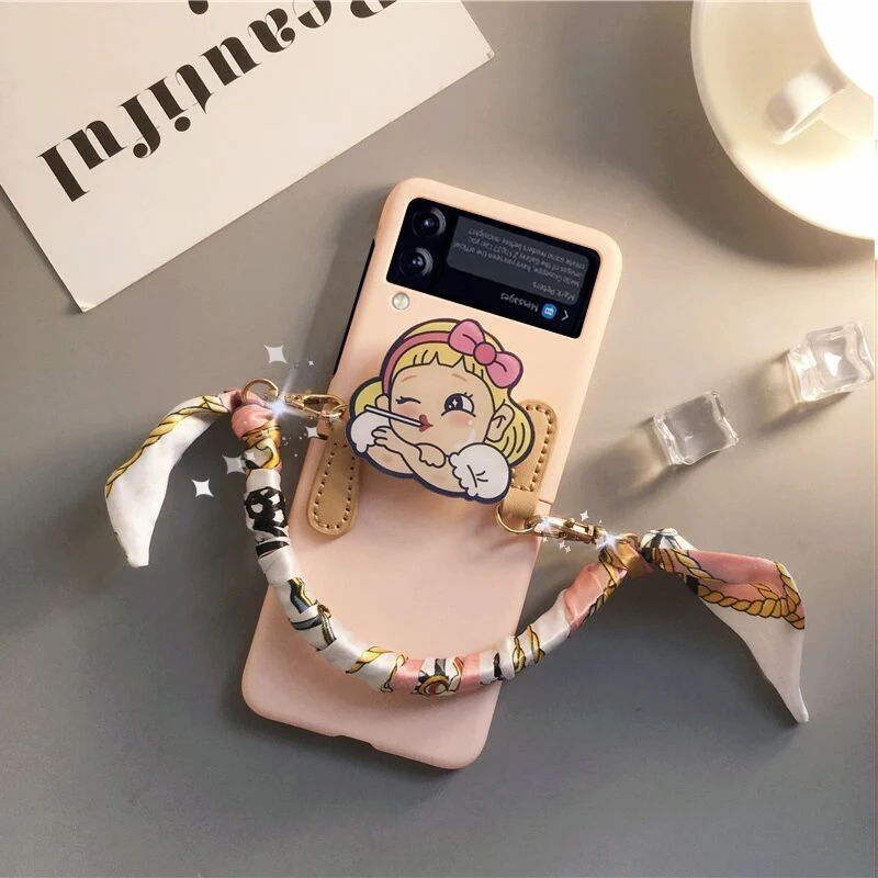 Cartoon Cute Lanyard Case For Galaxy Z Flip 4 - Image 5