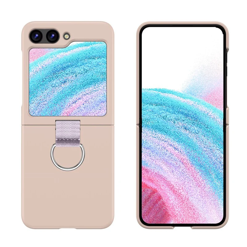 Fashion Foldable Ring Buckle Holder Phone Case for Samsung Galaxy Z Flip 5 - Image 4