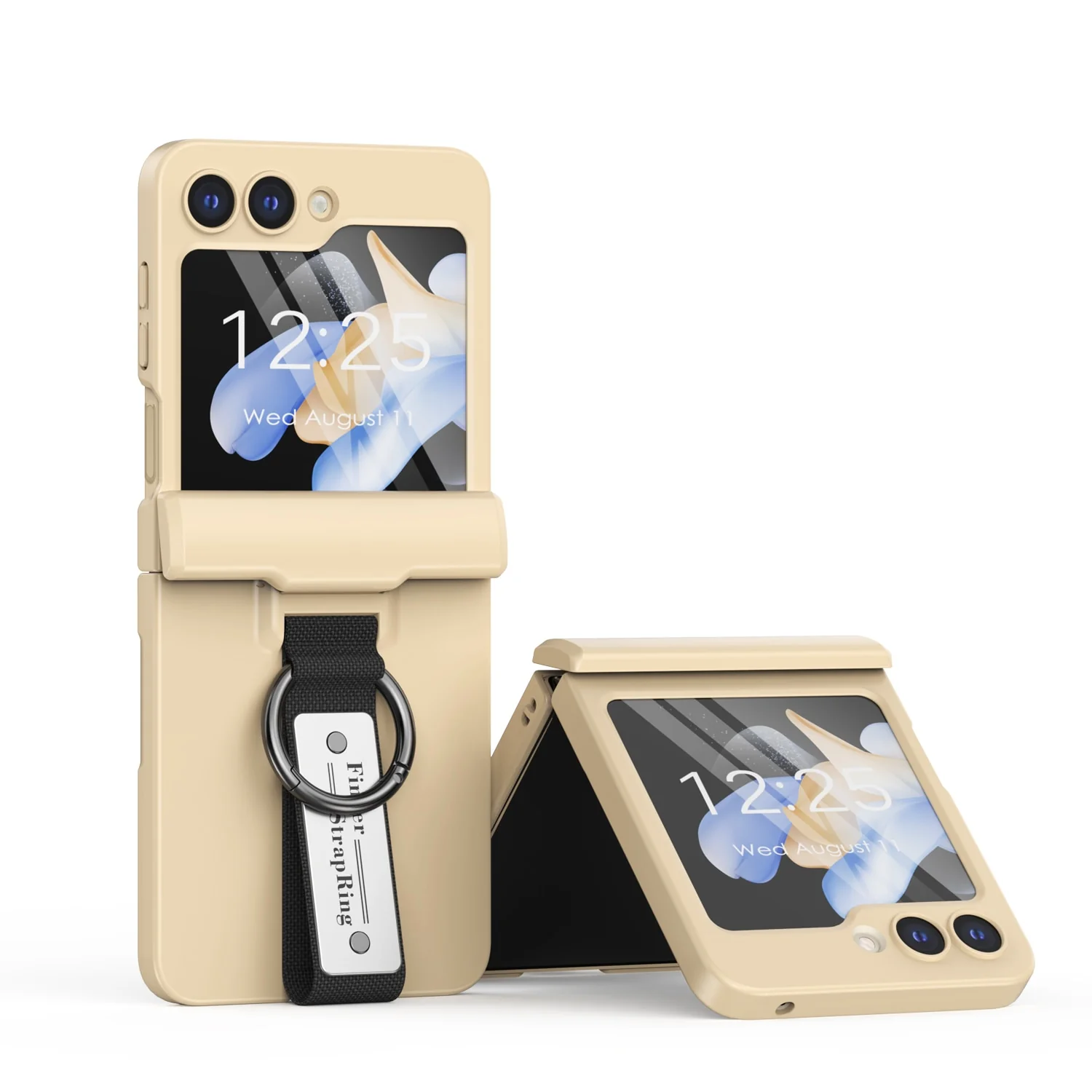 Full Protection Matte Case with Strap For Samsung Galaxy Z Flip 5 - Image 3
