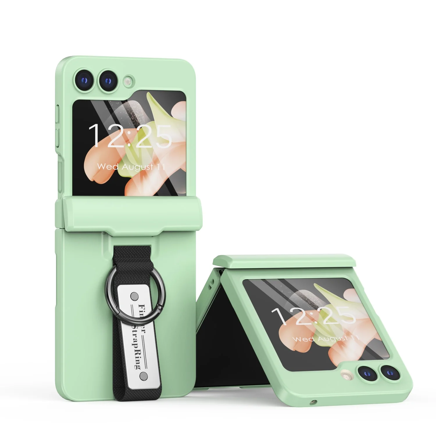 Full Protection Matte Case with Strap For Samsung Galaxy Z Flip 5 - Image 4