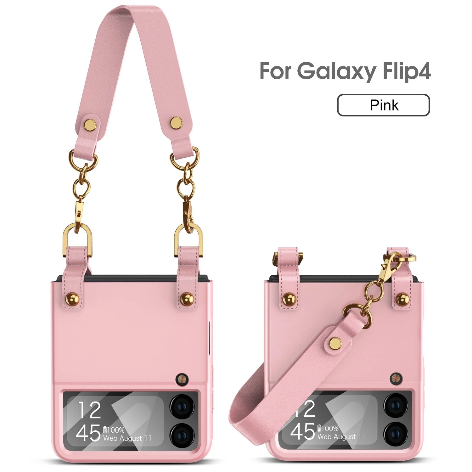 Luxury Case With Strap For Samsung Galaxy Z Flip 4 - Image 11
