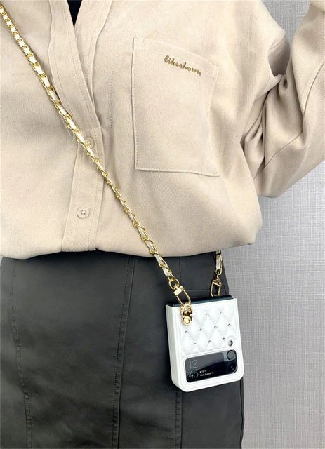 Luxury Crossbody Leather Case for Samsung Galaxy Z Flip 4 5G - Image 6
