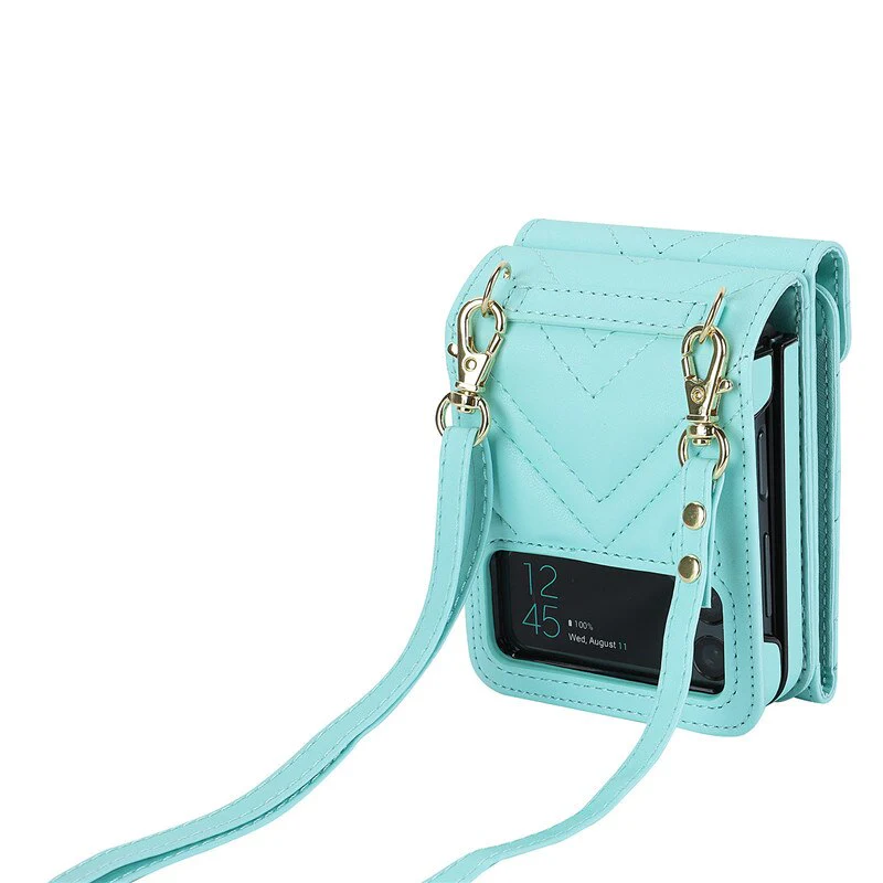 Luxury Crossbody Wallet Case for Samsung Galaxy Z Flip - Image 6