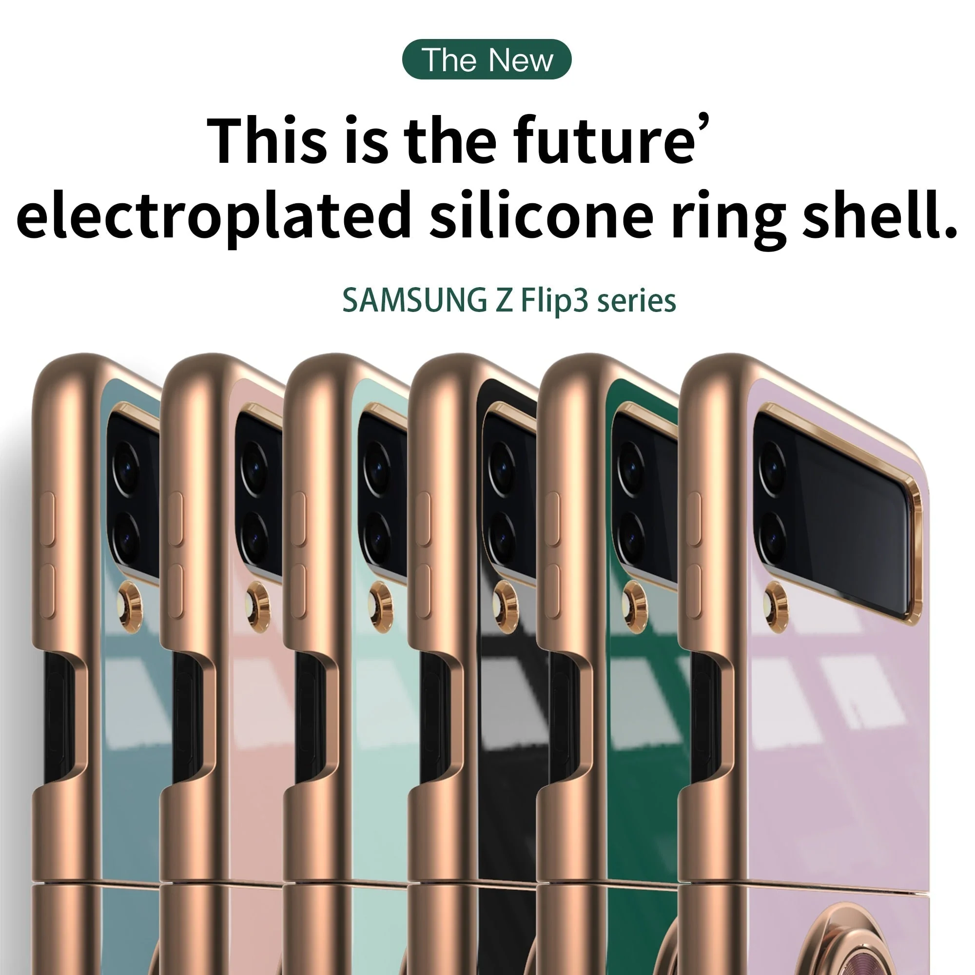 Luxury Electroplating Magnetic Ring Bracket Protective Cover for Samsung Galaxy Z Flip 4 5G - Image 6