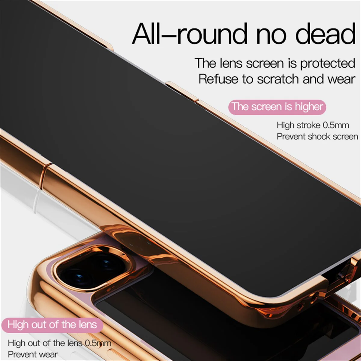 Luxury Electroplating Ring Holder Case For Samsung Galaxy Z Flip 5 - Image 10