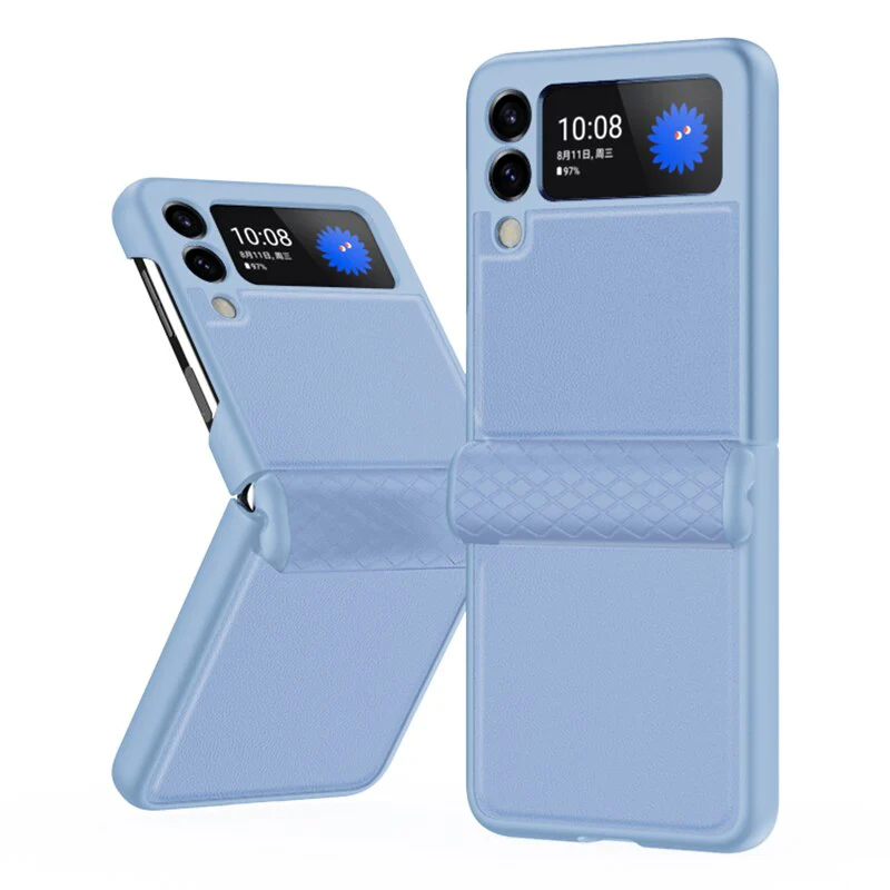 Luxury Leather Hinge Protective Case For Samsung Galaxy Z Flip 4 - Image 7