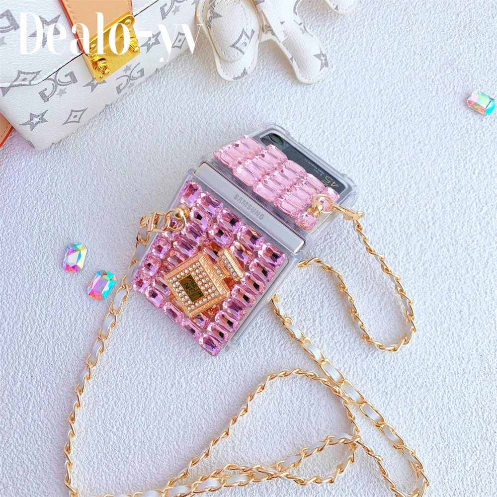 Luxury Long Chain Case for Samsung Galaxy Z Flip 4 - Image 3