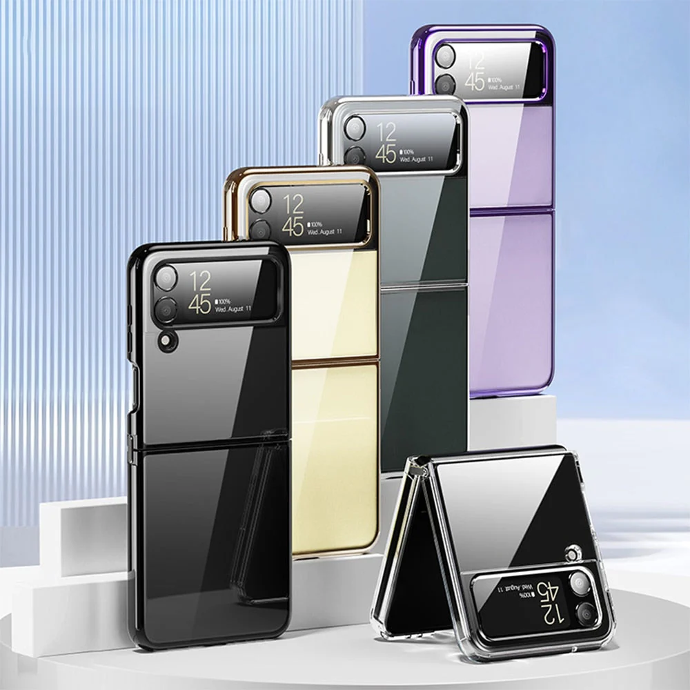 Luxury Transparent Folding Case For Samsung Galaxy Z Flip 4 - Image 5