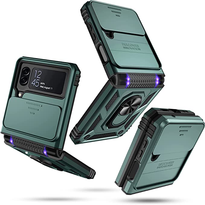 Magnetic Shockproof Case with Camera Cover For Samsung Galaxy Z Flip 4 - Image 8