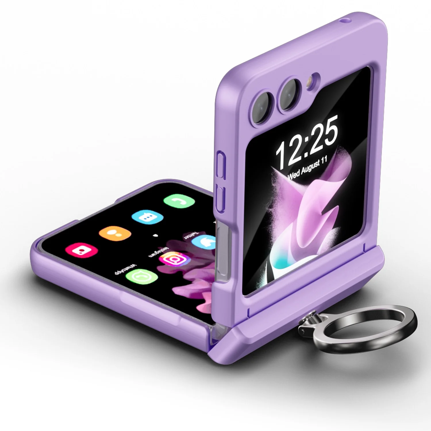 Magnetic Wireless Charging Case with Bracket For Samsung Galaxy Z Flip 5 - Image 9