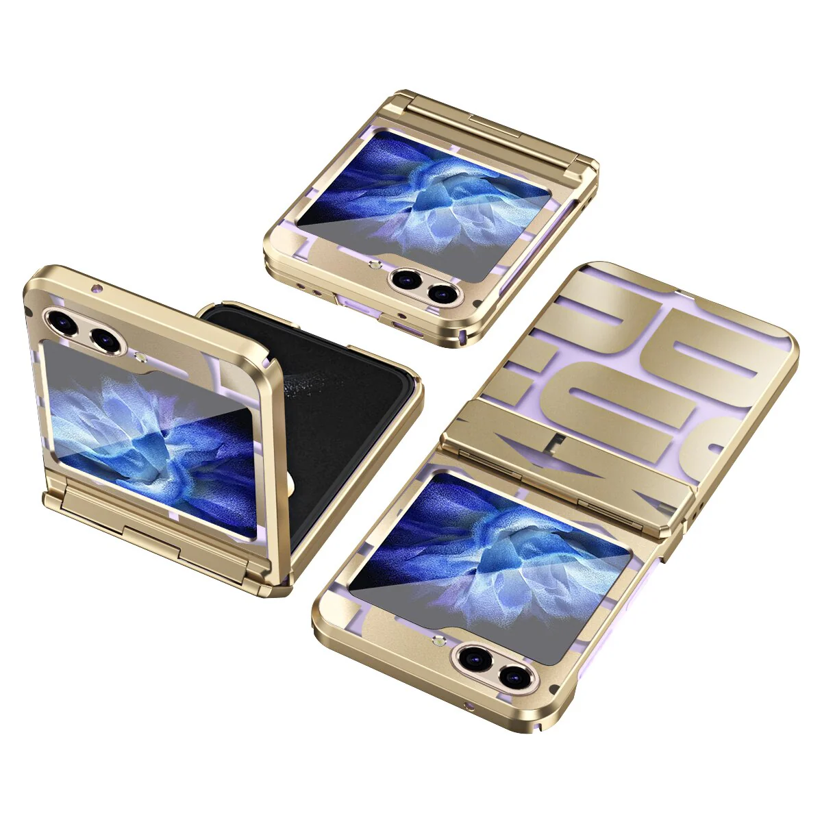 Plating Pattern Clear Cover For Samsung Galaxy Z Flip 5 - Image 3
