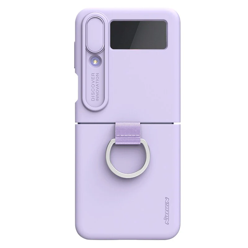 Silky Liquid Silicone Case For Galaxy Z Flip 4 Slide Camera Protection - Image 5
