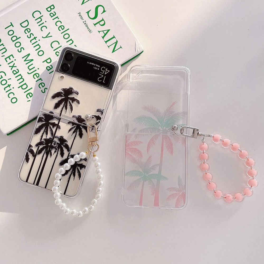 Simplicity Coconut Tree Phone Case For Samsung Galaxy Z Flip 4 - Image 5