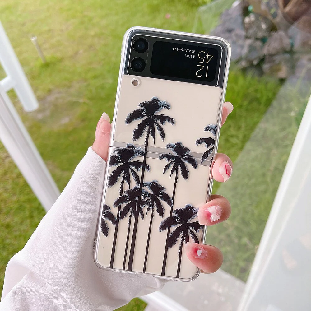 Simplicity Coconut Tree Phone Case For Samsung Galaxy Z Flip 4 - Image 6