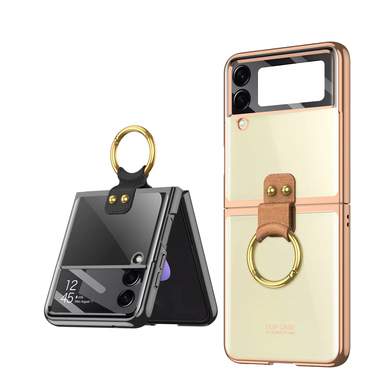 Transparent Case with Ring Holder for Samsung Galaxy Z Flip 4 - Image 3