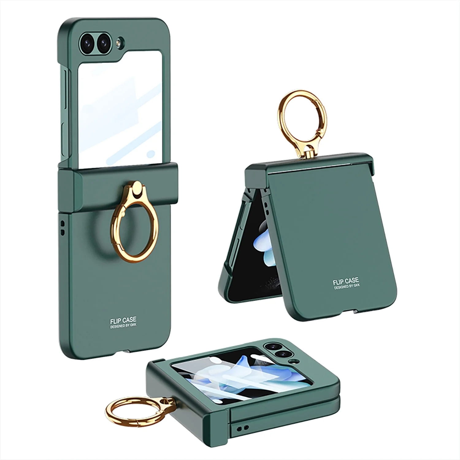 Ultra-thin Case with Ring Holder for Samsung Galaxy Z Flip 5 - Image 4